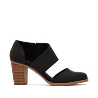 Milan Closed Toe Heel Black - Side View