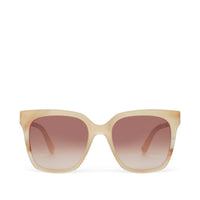 Natasha Handcrafted Sunglasses Oatmilk Latte-Brown Gradient - Front View