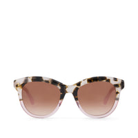 Gwyneth Handcrafted Sunglasses Vintage Tortoise Pink Fade-Brown Gradient - Front View