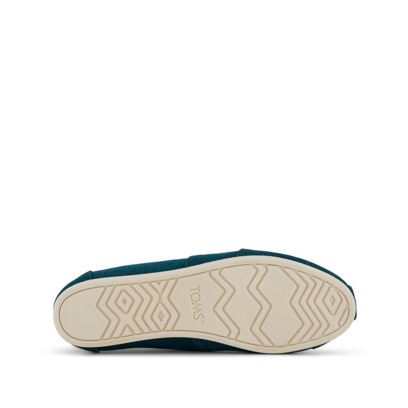 Alpargata Classic Dark Teal Heritage Canvas - Bottom Sole View Alpargata Classic Dark Teal Heritage Canvas - Bottom Sole View